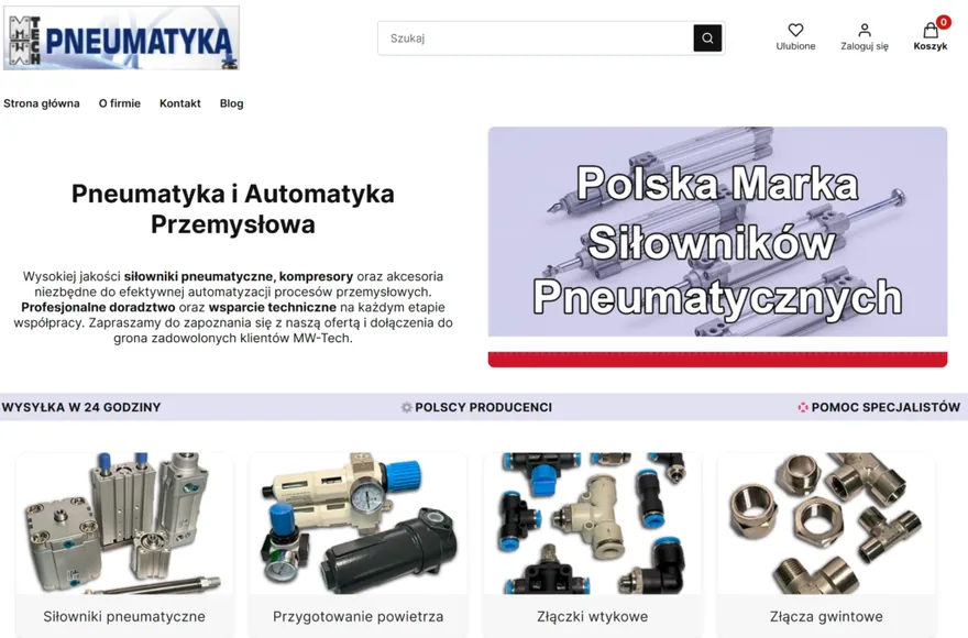 Sklep internetowy z pneumatyką i automatyką przemysłową